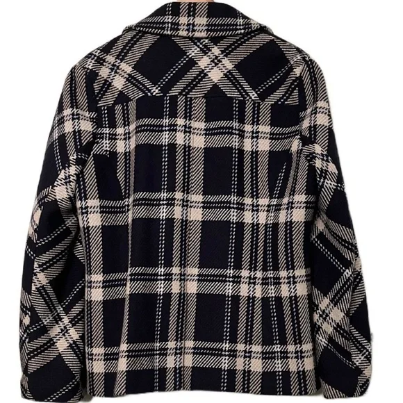 Talbots Women's Plaid Jacket - Black and White - Picture 3 of 9